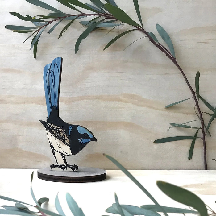 Bridget Farmer - Standing Bird - Superb Fairy Wren