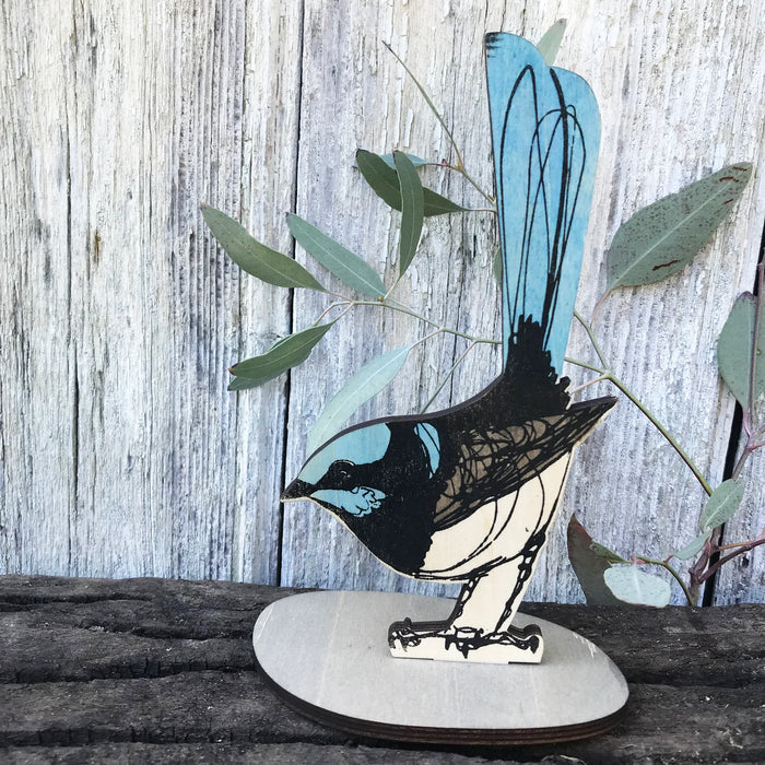 Bridget Farmer - Standing Bird - Superb Fairy Wren