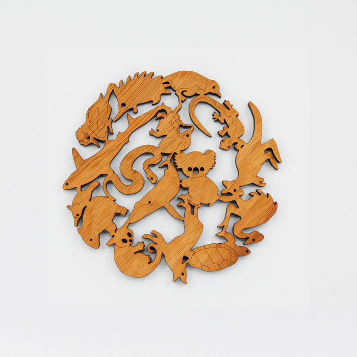 Buttonworks - Timber Trivet - Animals