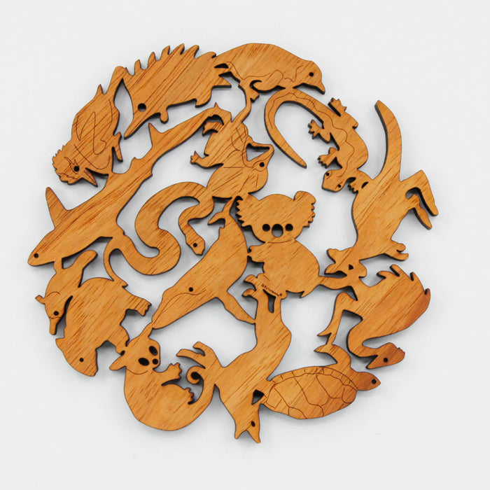 Buttonworks - Timber Trivet - Animals