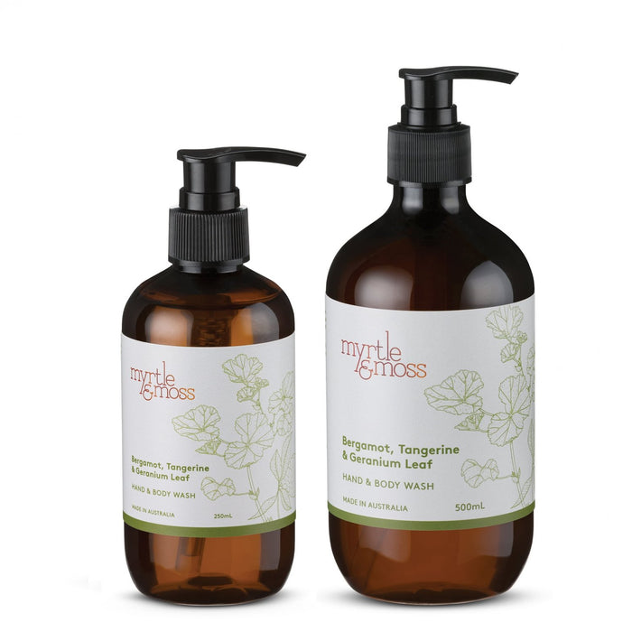 Myrtle & Moss - Hand & Body Wash - Bergamot, Tangerine & Geranium Leaf