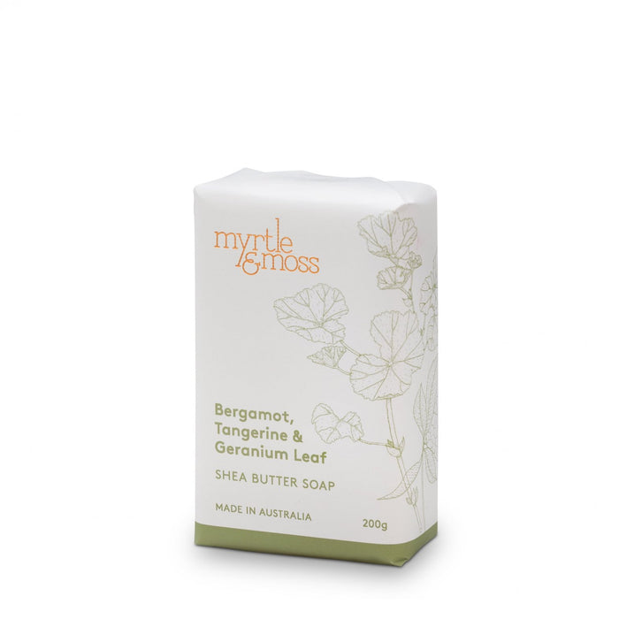 Myrtle & Moss - Shea Butter Soap - Bergamot, Tangerine & Geranium Leaf