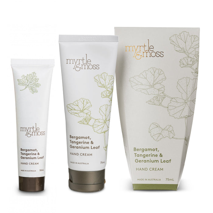 Myrtle & Moss - Hand Cream - Bergamot, Tangerine & Geranium Leaf