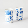 Angus & Celeste - Ceramic Tumblers - Set of 2 - Blue Botanical