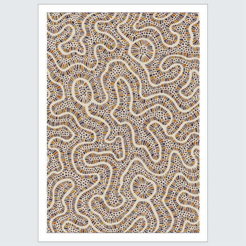 Lorraine Brownlee Designs - Linen Tea Towel - Brain Coral