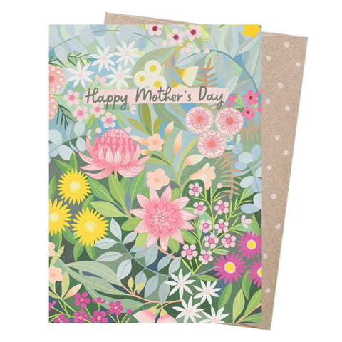 Claire Ishino - Mothers Day Card - Bush Bouquet - Happy Mothers Day