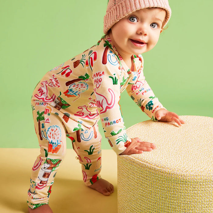 Halcyon Nights - Long Sleeve Zip Suit - Coo-ee!