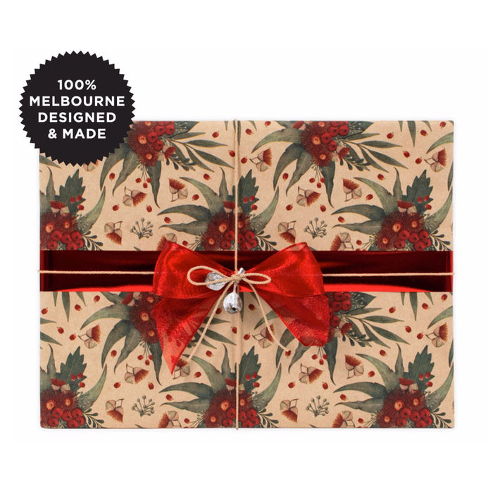 Inky Co - Christmas Kraft Roll Wrap - Xmas Cluster 10m