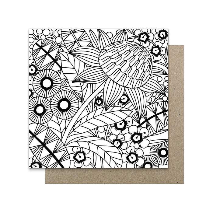 Claire Ishino - Boxed Colouring Cards - Pack of 6 - Dream in Flower