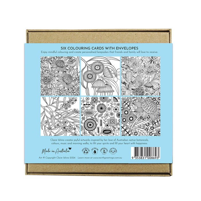 Claire Ishino - Boxed Colouring Cards - Pack of 6 - Dream in Flower