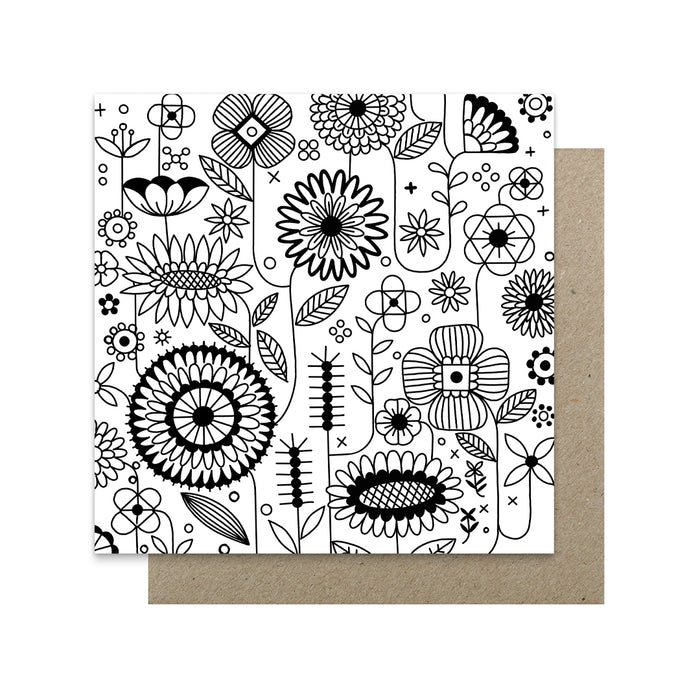 Claire Ishino - Boxed Colouring Cards - Pack of 6 - Dream in Flower
