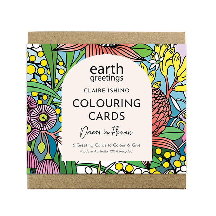 Claire Ishino - Boxed Colouring Cards - Pack of 6 - Dream in Flower