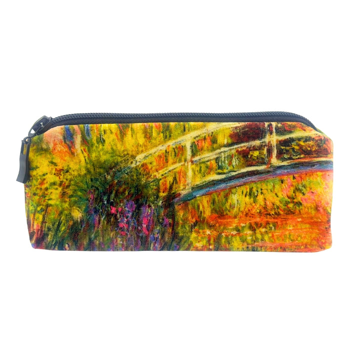 Velour Ziptop Bag-  Monet - Le Pont Japonais