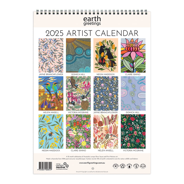 Earth Greetings - Artists Calendar 2025