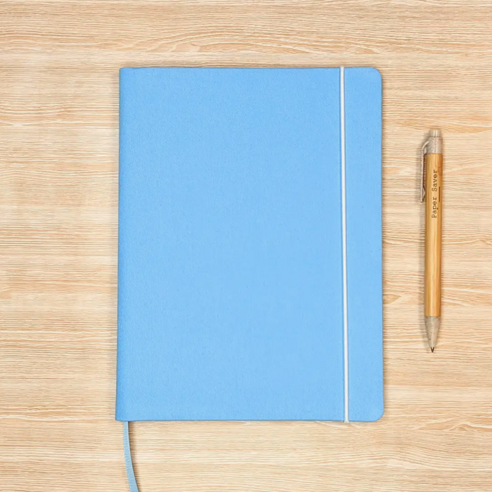 Paper Saver - Refillable Notebook - Canvas - Sky Blue