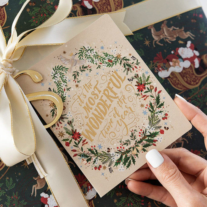 Bespoke Letterpress - Christmas Greeting Card - It's the most wonderful time of the year
