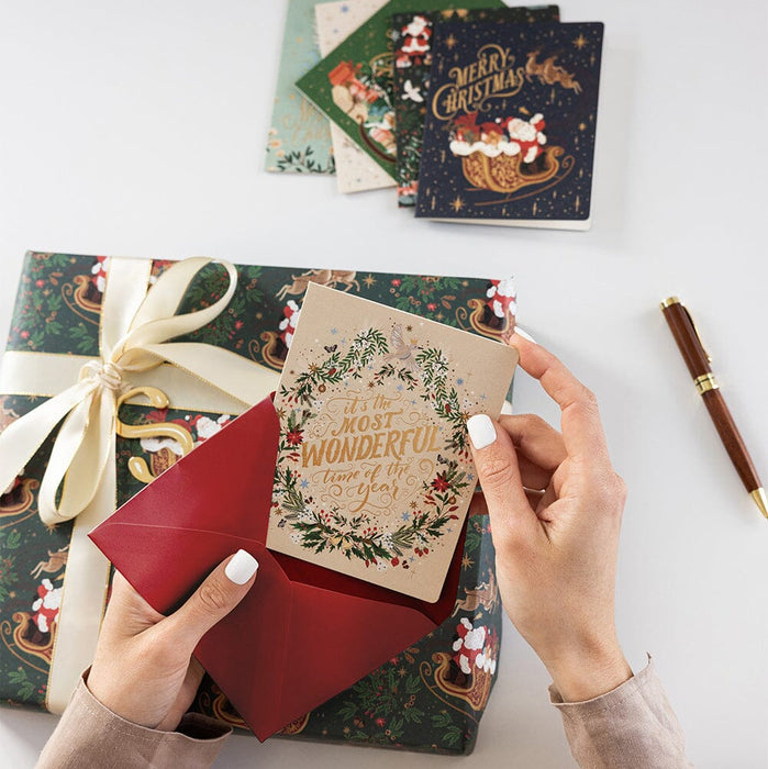 Bespoke Letterpress - Christmas Greeting Card - It's the most wonderful time of the year