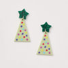 Martha Jean - Christmas Tree Earrings - Green & Spotty Green