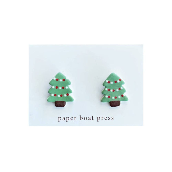 Paper Boat Press - Ceramic Christmas Tree Studs