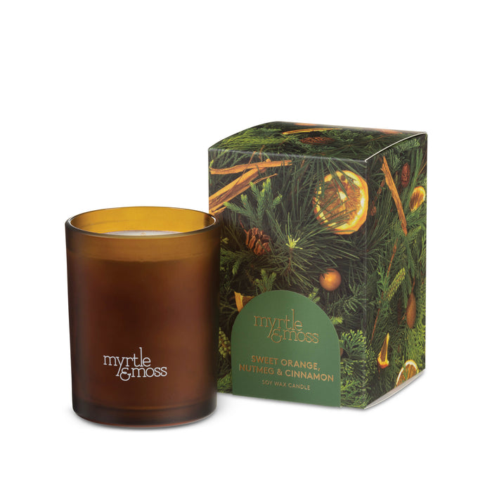 Myrtle & Moss - Christmas Candle - Sweet Orange, Nutmeg & Cinnamon