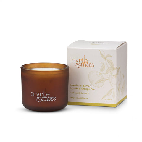 Myrtle & Moss - Soy Wax Candle - Mandarin, Lemon Myrtle & Orange Peel