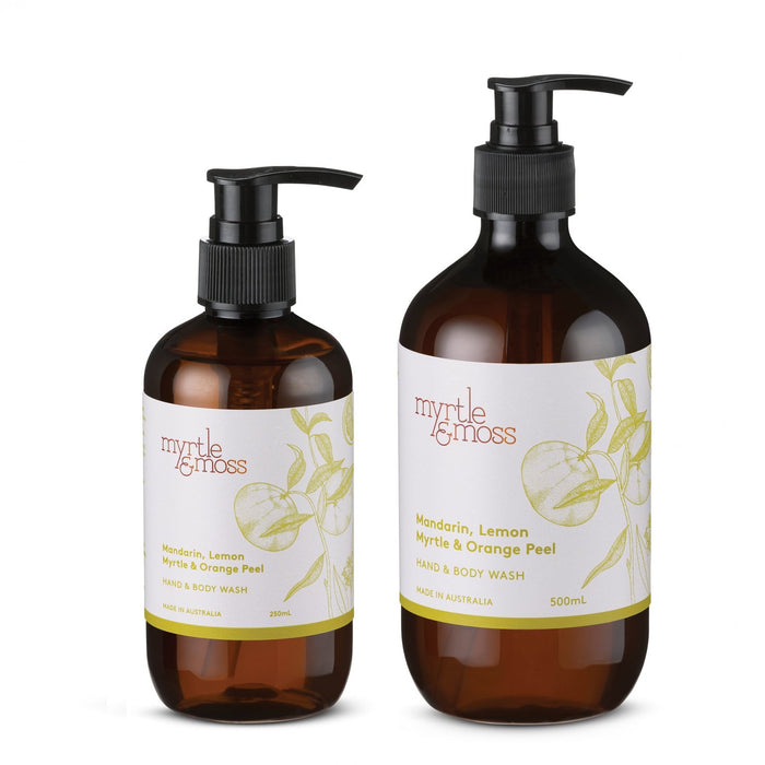 Myrtle & Moss - Hand & Body Wash - Mandarin, Lemon Myrtle & Orange Peel