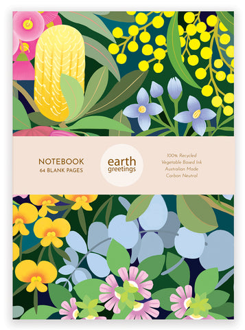 Claire Ishino - Slim Blank Notebook - Where Flowers Bloom - A5