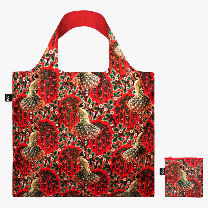 LOQI - Recycled Shopping Bag - Decorative Art - Peacock Power