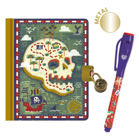 Djeco - Little Secret Notebook with Magic Pen - Pirates