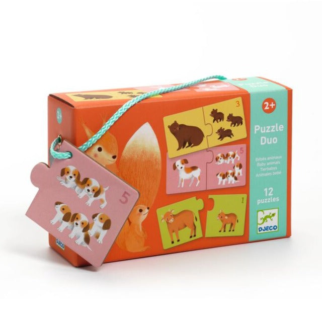 Djeco - Duo Puzzle - Baby Animals