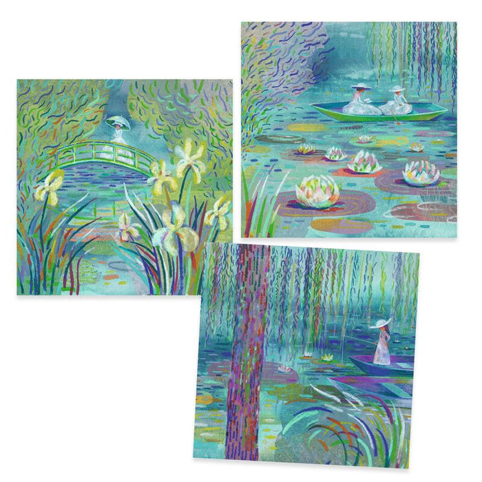 Djeco - Inspired By - Painting Kit - Water Lily Pond - Claude Monet
