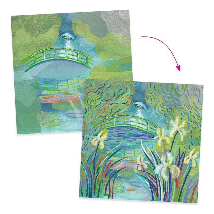 Djeco - Inspired By - Painting Kit - Water Lily Pond - Claude Monet