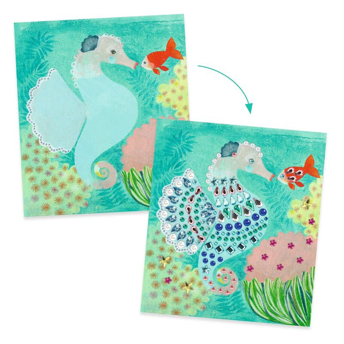Djeco - Artistic Patch - Transfer Art Kit - Watery Waves