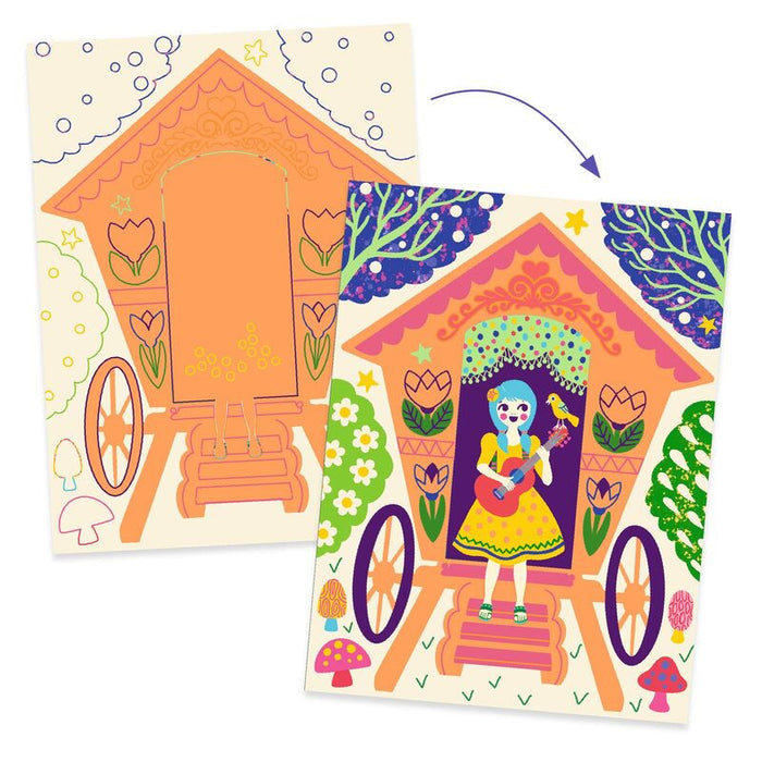 Djeco - Wacky Houses Scratch Cards