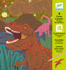Djeco - Scratch Art Cards - When Dinosaurs Reigned - Metalllic
