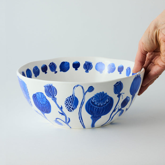 Angus & Celeste - Porcelain Salad Bowl -Dream Poppies