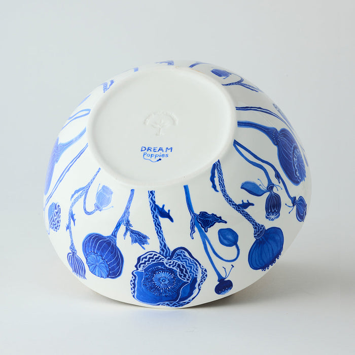Angus & Celeste - Porcelain Salad Bowl -Dream Poppies