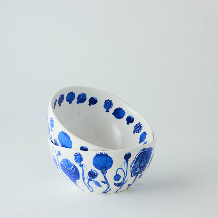 Angus & Celeste - Porcelain Side Bowls - Set of 2 - Dream Poppies