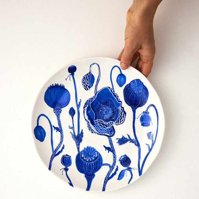 Angus & Celeste - Porcelain Dinner Plates - Set of 2 - Dream Poppies