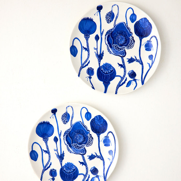 Angus & Celeste - Porcelain Side Plates - Set of 2 - Dream Poppies