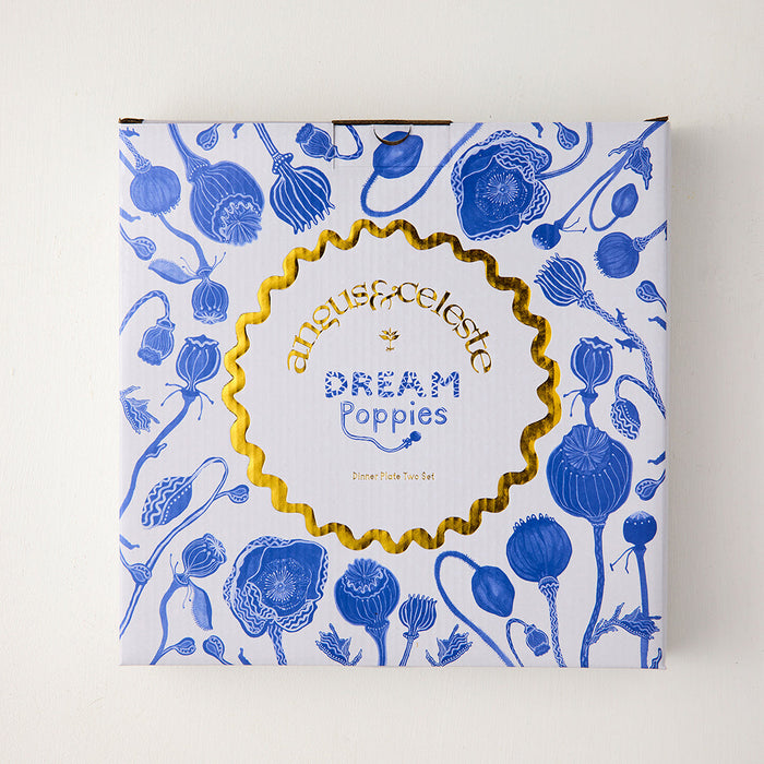 Angus & Celeste - Porcelain Salad Bowl -Dream Poppies