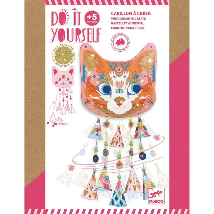 Djeco - Do It Yourself Craft Kit - Kitty Wind Chimes