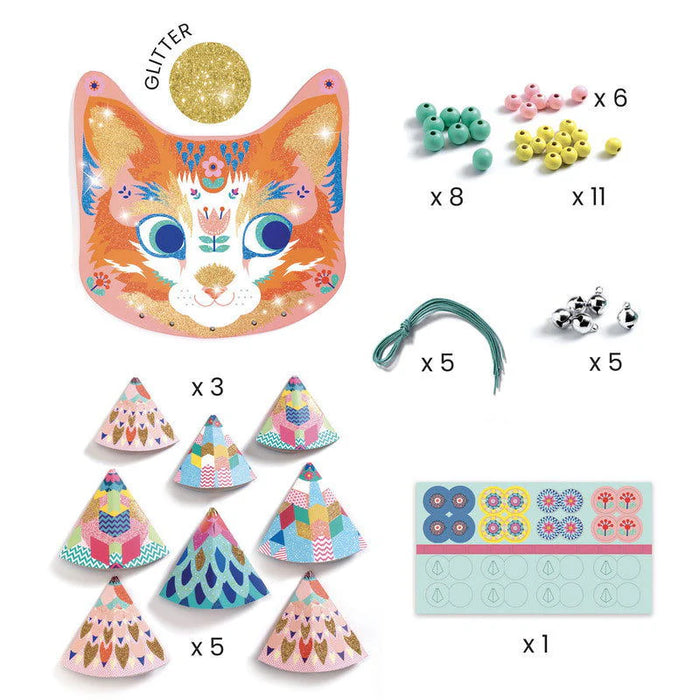Djeco - Do It Yourself Craft Kit - Kitty Wind Chimes