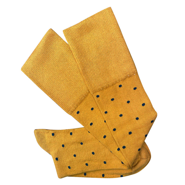 Tightology - Long Cotton Socks - Dotty Mustard
