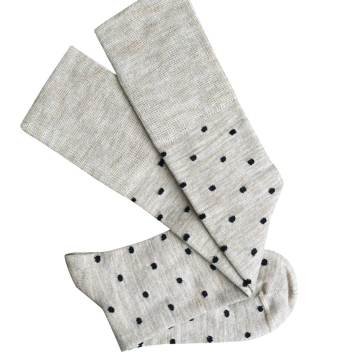 Tightology - Long Merino Wool Socks - Dotty Marble