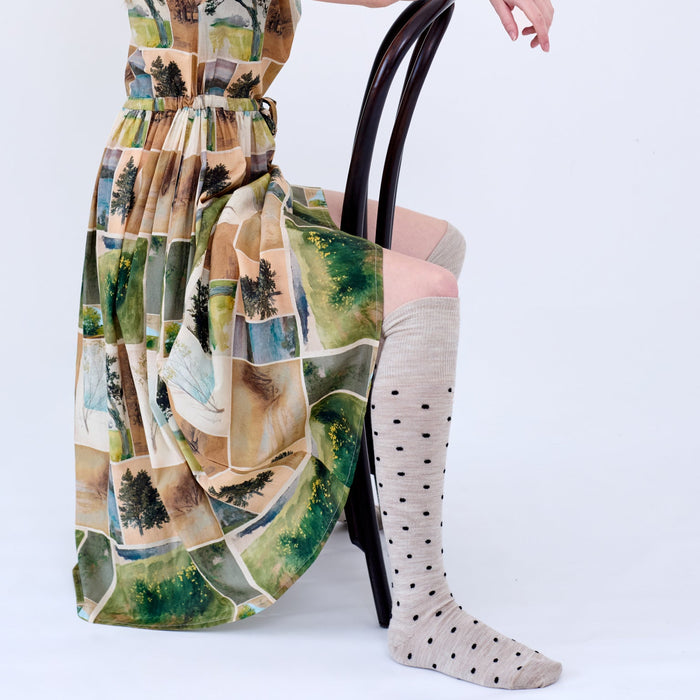 Tightology - Long Merino Wool Socks - Dotty Marble