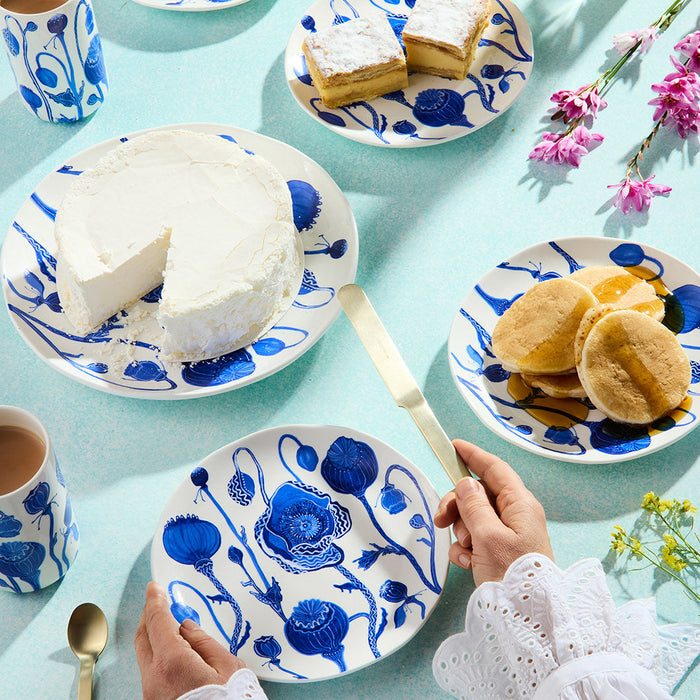 Angus & Celeste - Porcelain Dinner Plates - Set of 2 - Dream Poppies