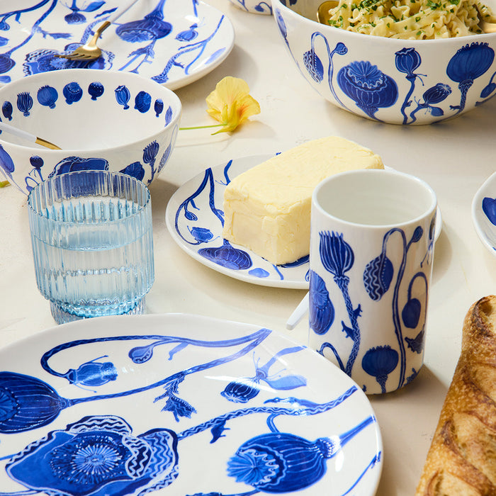 Angus & Celeste - Porcelain Salad Bowl -Dream Poppies