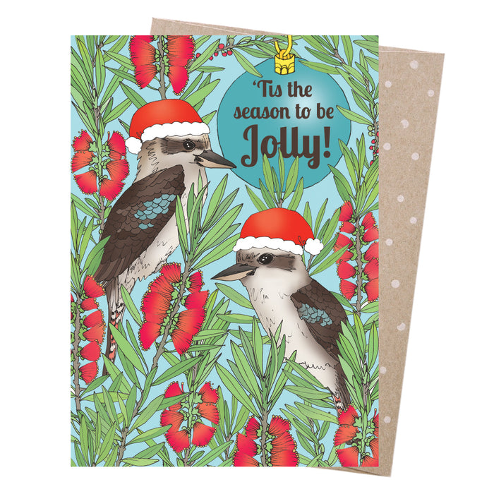 Victoria McGrane - Christmas Card - Jolly Kookaburras