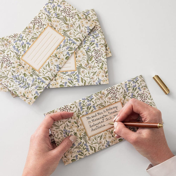 Bespoke Letterpress - 10 Pack DL Envelopes - Forget Me Not